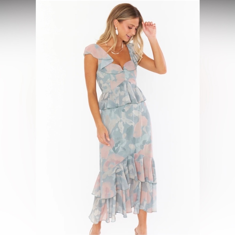 Floral Ruffle Midi Dress